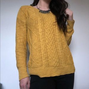 Target Canary Yellow Cable Knit Sweater Size M